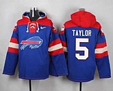 Buffalo Bills #5 Taylor Royal Blue Player Stitched Pullover NFL Hoodie,baseball caps,new era cap wholesale,wholesale hats