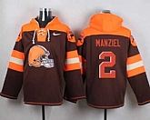 Cleveland Browns #2 Johnny Manziel Brown Player Stitched Pullover NFL Hoodie,baseball caps,new era cap wholesale,wholesale hats