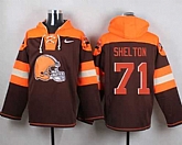 Cleveland Browns #71 Danny Shelton Brown Player Stitched Pullover NFL Hoodie,baseball caps,new era cap wholesale,wholesale hats