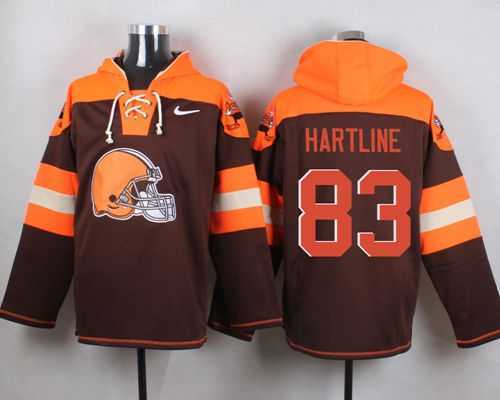 Cleveland Browns #83 Brian Hartline Brown Player Stitched Pullover NFL Hoodie,We sell and wholesale Cleveland Browns #83 Brian Hartline Brown Player Stitched Pullover NFL Hoodie on line form chian!