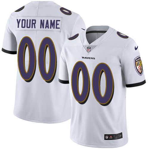 Customized Men & Women & Youth Nike Ravens White Vapor Untouchable Player Limited Jersey,We sell and wholesale Customized Men & Women & Youth Nike Ravens White Vapor Untouchable Player Limited Jersey on line form chian!