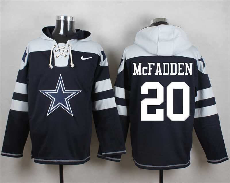 Dallas Cowboys #20 Darren McFadden Navy Blue Player Stitched Pullover NFL Hoodie,We sell and wholesale Dallas Cowboys #20 Darren McFadden Navy Blue Player Stitched Pullover NFL Hoodie on line form chian!