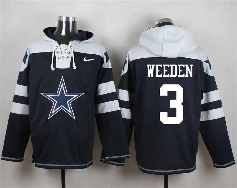 Dallas Cowboys #3 Brandon Weeden Navy Blue Player Stitched Pullover NFL Hoodie,We sell and wholesale Dallas Cowboys #3 Brandon Weeden Navy Blue Player Stitched Pullover NFL Hoodie on line form chian!