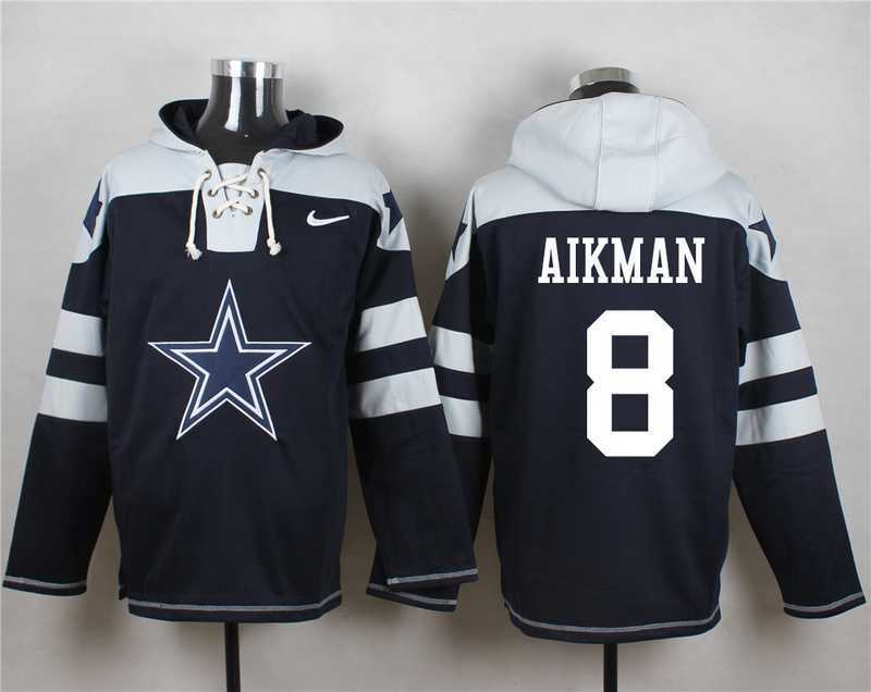 Dallas Cowboys #8 Troy Aikman Navy Blue Player Stitched Pullover NFL Hoodie,We sell and wholesale Dallas Cowboys #8 Troy Aikman Navy Blue Player Stitched Pullover NFL Hoodie on line form chian!