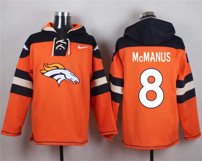 Denver Broncos #8 Brandon McManus Orange Player Stitched Pullover NFL Hoodie,We sell and wholesale Denver Broncos #8 Brandon McManus Orange Player Stitched Pullover NFL Hoodie on line form chian!