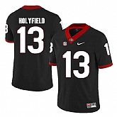 Georgia Bulldogs #13 Elijah Holyfield Black College Football Jersey DingZhi,baseball caps,new era cap wholesale,wholesale hats
