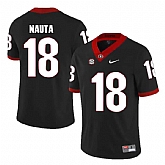 Georgia Bulldogs #18 Isaac Nauta Black College Football Jersey DingZhi,baseball caps,new era cap wholesale,wholesale hats