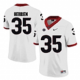 Georgia Bulldogs #35 Brian Herrien White College Football Jersey DingZhi,baseball caps,new era cap wholesale,wholesale hats