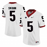 Georgia Bulldogs #5 Damian Swann White College Football Jersey DingZhi,baseball caps,new era cap wholesale,wholesale hats