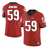 Georgia Bulldogs #59 Jordan Jenkins Red College Football Jersey DingZhi,baseball caps,new era cap wholesale,wholesale hats