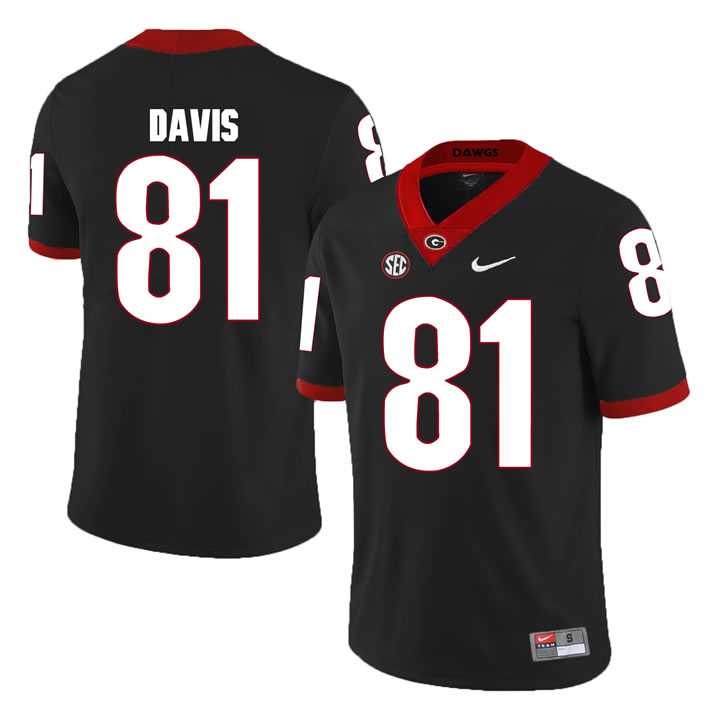 Georgia Bulldogs #81 Reggie Davis Black College Football Jersey DingZhi,We sell and wholesale Georgia Bulldogs #81 Reggie Davis Black College Football Jersey DingZhi on line form chian!