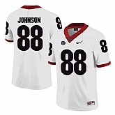 Georgia Bulldogs #88 Toby Johnson White College Football Jersey DingZhi,baseball caps,new era cap wholesale,wholesale hats