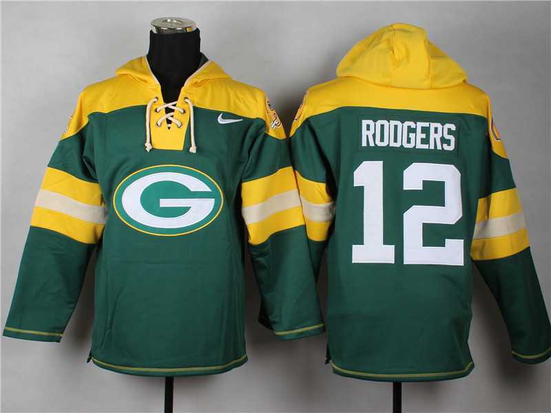 Green Bay Packers #12 Aaron Rodgers Green Player Stitched Pullover NFL Hoodie,We sell and wholesale Green Bay Packers #12 Aaron Rodgers Green Player Stitched Pullover NFL Hoodie on line form chian!
