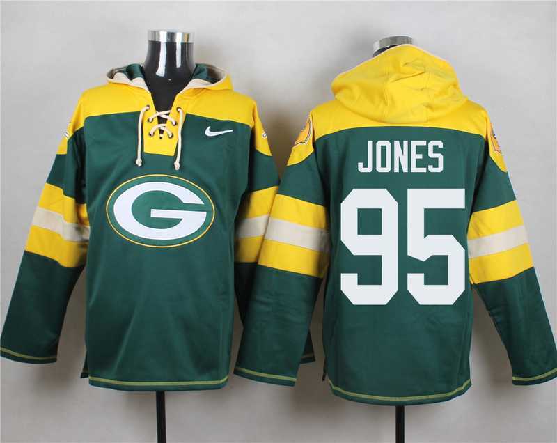 Green Bay Packers #95 Datone Jones Green Player Stitched Pullover NFL Hoodie,We sell and wholesale Green Bay Packers #95 Datone Jones Green Player Stitched Pullover NFL Hoodie on line form chian!