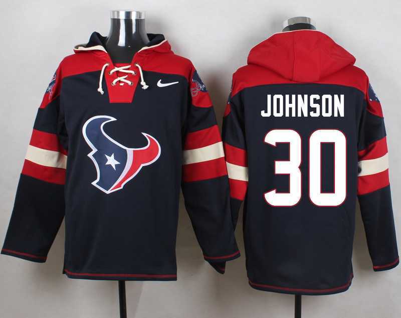 Houston Texans #30 Kevin Johnson Navy Blue Player Stitched Pullover NFL Hoodie,We sell and wholesale Houston Texans #30 Kevin Johnson Navy Blue Player Stitched Pullover NFL Hoodie on line form chian!