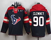 Houston Texans #90 Jadeveon Clowney Navy Blue Player Stitched Pullover NFL Hoodie,baseball caps,new era cap wholesale,wholesale hats
