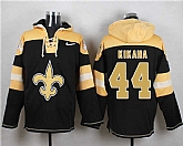 New Orleans Saints #44 Hau'oli Kikaha Black Player Stitched Pullover NFL Hoodie,baseball caps,new era cap wholesale,wholesale hats