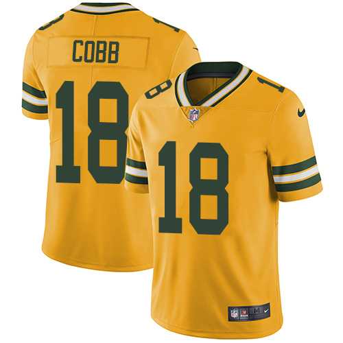 Nike Green Bay Packers #18 Randall Cobb Yellow NFL Vapor Untouchable Player Limited Jersey,We sell and wholesale Nike Green Bay Packers #18 Randall Cobb Yellow NFL Vapor Untouchable Player Limited Jersey on line form chian!