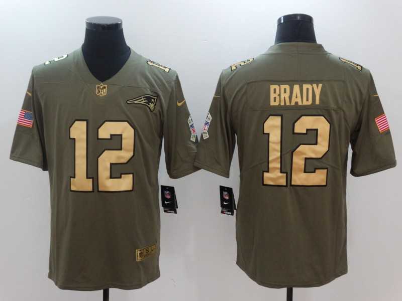 Nike Patriots #12 Tom Brady Olive Gold Salute To Service Limited Jersey,We sell and wholesale Nike Patriots #12 Tom Brady Olive Gold Salute To Service Limited Jersey on line form chian!