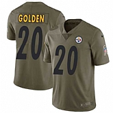 Nike Pittsburgh Steelers #20 Robert Goldeni Olive Salute To Service Limited Jersey DingZhi