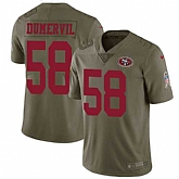 Nike San Francisco 49ers #58 Elvis Dumervil Olive Salute To Service Limited Jersey DingZhi