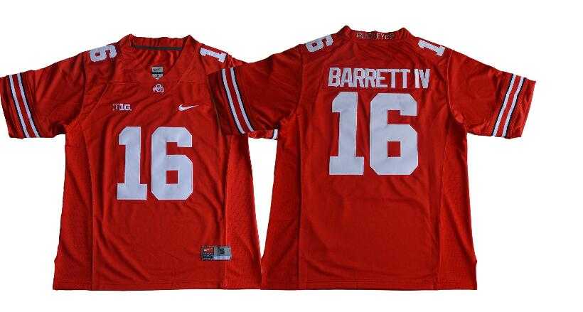 Ohio State Buckeyes #16 J.T. Barrett IV Red College Football Jersey,We sell and wholesale Ohio State Buckeyes #16 J.T. Barrett IV Red College Football Jersey on line form chian!