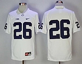 Penn State Nittany Lions #26 Saquon Barkley White College Football Jersey,baseball caps,new era cap wholesale,wholesale hats