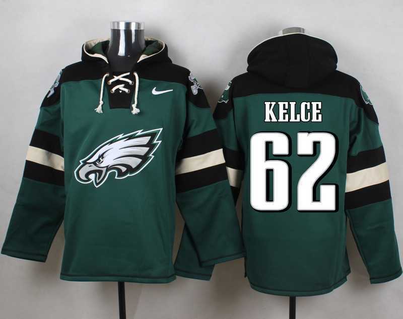 Philadelphia Eagles #62 Jason Kelce Midnight Green Player Stitched Pullover NFL Hoodie,We sell and wholesale Philadelphia Eagles #62 Jason Kelce Midnight Green Player Stitched Pullover NFL Hoodie on line form chian!