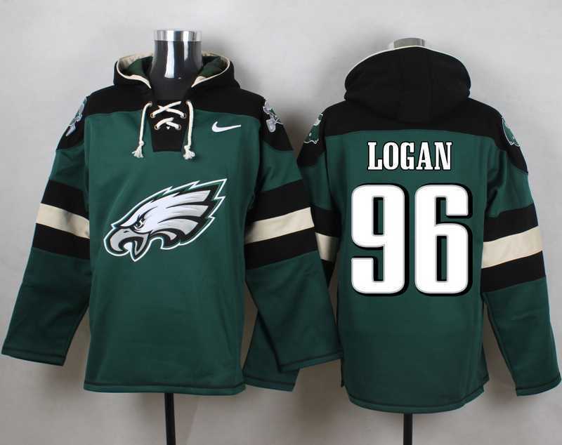 Philadelphia Eagles #96 Bennie Logan Midnight Green Player Stitched Pullover NFL Hoodie,We sell and wholesale Philadelphia Eagles #96 Bennie Logan Midnight Green Player Stitched Pullover NFL Hoodie on line form chian!