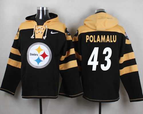 Pittsburgh Steelers #43 Troy Polamalu Black Player Stitched Pullover NFL Hoodie,We sell and wholesale Pittsburgh Steelers #43 Troy Polamalu Black Player Stitched Pullover NFL Hoodie on line form chian!