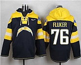 San Diego Chargers #76 D.J. Fluker Navy Blue Player Stitched Pullover NFL Hoodie,baseball caps,new era cap wholesale,wholesale hats