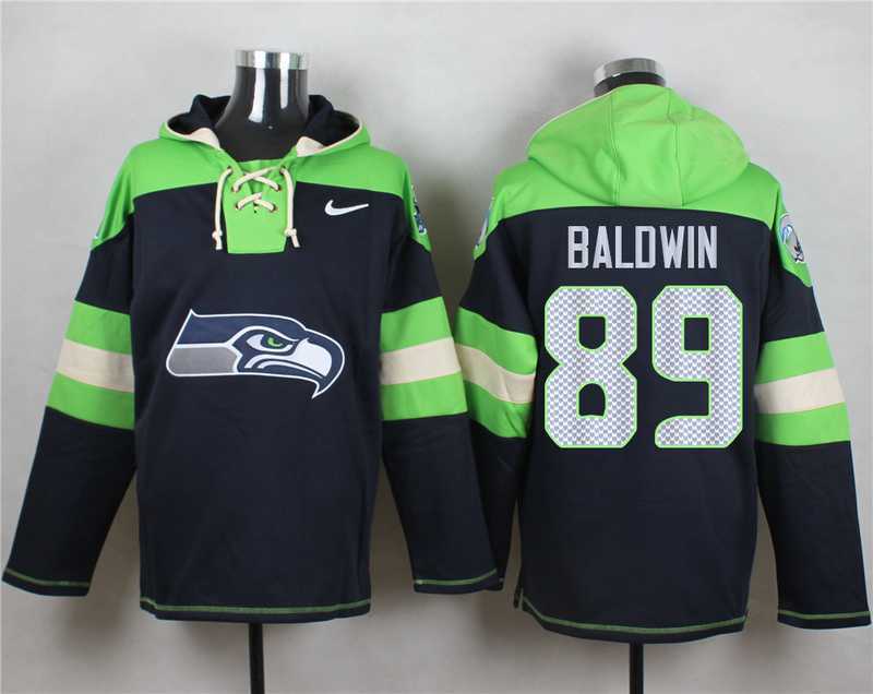 Seattle Seahawks #89 Doug Baldwin Steel Blue Player Stitched Pullover NFL Hoodie,We sell and wholesale Seattle Seahawks #89 Doug Baldwin Steel Blue Player Stitched Pullover NFL Hoodie on line form chian!
