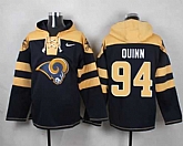 St. Louis Rams #94 Robert Quinn Navy Blue Player Stitched Pullover NFL Hoodie,baseball caps,new era cap wholesale,wholesale hats