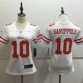 Women Nike 49ers #10 Jimmy Garoppolo White Vapor Untouchable Player Limited Jersey