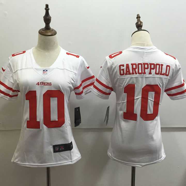 Women Nike 49ers #10 Jimmy Garoppolo White Vapor Untouchable Player Limited Jersey,We sell and wholesale Women Nike 49ers #10 Jimmy Garoppolo White Vapor Untouchable Player Limited Jersey on line form chian!
