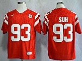 Nebraska Cornhuskers #93 Ndamukong Suh Red College Football Jersey,baseball caps,new era cap wholesale,wholesale hats