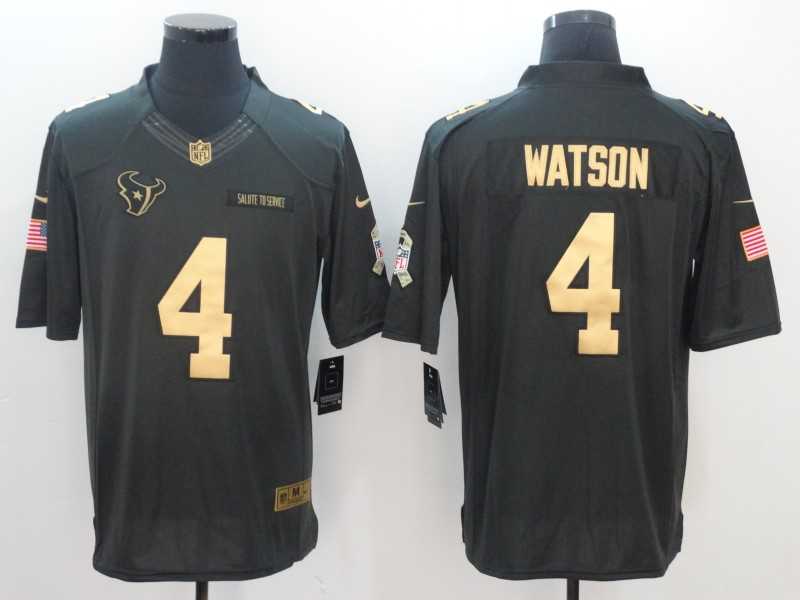 Nike Houston Texans #4 Deshaun Watson Anthracite Gold Salute To Service Limited Jerseys,We sell and wholesale Nike Houston Texans #4 Deshaun Watson Anthracite Gold Salute To Service Limited Jerseys on line form chian!