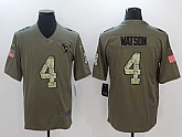 Nike Houston Texans #4 Deshaun Watson Olive Camo Salute To Service Limited Jerseys,baseball caps,new era cap wholesale,wholesale hats
