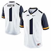 West Virginia Mountaineers #1 Tavon Austin White College Football Jersey DingZhi,baseball caps,new era cap wholesale,wholesale hats