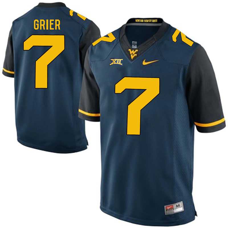 West Virginia Mountaineers #7 Will Grier Navy College Football Jersey DingZhi,We sell and wholesale West Virginia Mountaineers #7 Will Grier Navy College Football Jersey DingZhi on line form chian!