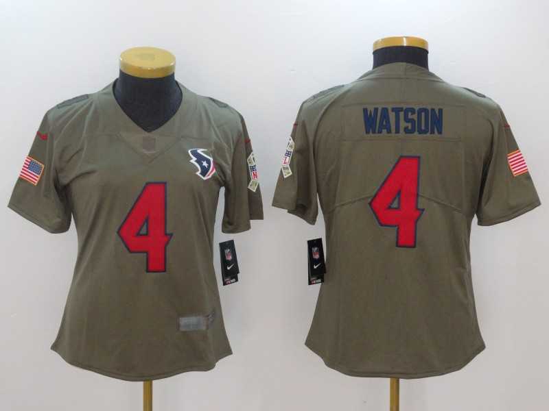 Women Nike Houston Texans #4 Deshaun Watson Olive Salute To Service Limited Jerseys,We sell and wholesale Women Nike Houston Texans #4 Deshaun Watson Olive Salute To Service Limited Jerseys on line form chian!
