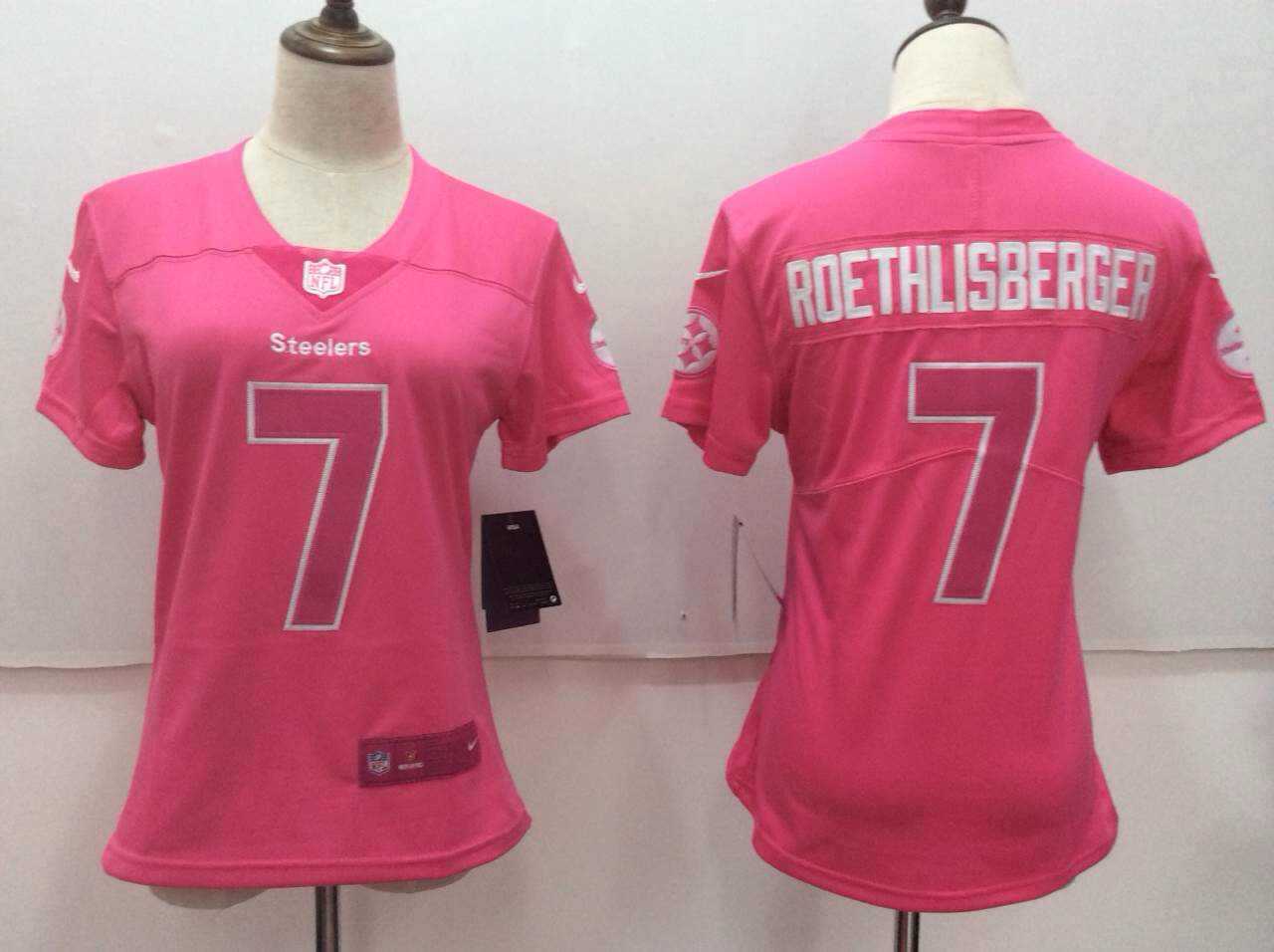 Women Nike Pittsburgh Steelers #7 Ben Roethlisberger Pink Vapor Untouchable Player Limited Jerseys,We sell and wholesale Women Nike Pittsburgh Steelers #7 Ben Roethlisberger Pink Vapor Untouchable Player Limited Jerseys on line form chian!