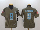 Youth Nike Detroit Lions #9 Matthew Stafford Olive Salute To Service Limited Jerseys,baseball caps,new era cap wholesale,wholesale hats