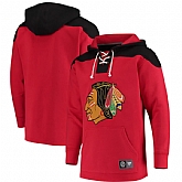 Men's Chicago Blackhawks Fanatics Branded Red Black Breakaway Lace Up Hoodie,baseball caps,new era cap wholesale,wholesale hats
