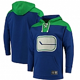 Men's Vancouver Canucks Fanatics Branded Royal Green Breakaway Lace Up Hoodie,baseball caps,new era cap wholesale,wholesale hats