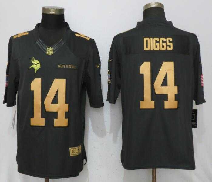 Nike Minnesota Vikings #14 Stefon Diggs Anthracite Gold Salute To Service Limited Jersey,We sell and wholesale Nike Minnesota Vikings #14 Stefon Diggs Anthracite Gold Salute To Service Limited Jersey on line form chian!