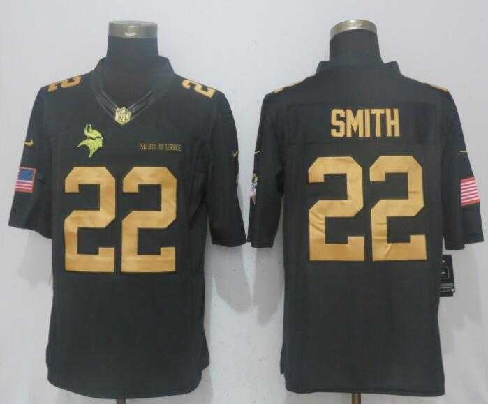 Nike Minnesota Vikings #22 Harrison Smith Anthracite Gold Salute to Service Limited Jersey,We sell and wholesale Nike Minnesota Vikings #22 Harrison Smith Anthracite Gold Salute to Service Limited Jersey on line form chian!