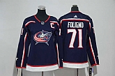 Women Blue Jackets #71 Nick Foligno Navy Adidas Stitched Jersey,baseball caps,new era cap wholesale,wholesale hats