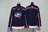 Women Blue Jackets Blank Navy Adidas Stitched Jersey,baseball caps,new era cap wholesale,wholesale hats