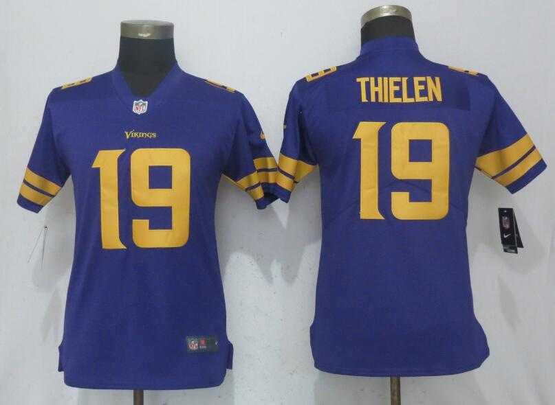 Women Nike Minnesota Vikings #19 Adam Thielen Purple Color Rush Limited Jersey,We sell and wholesale Women Nike Minnesota Vikings #19 Adam Thielen Purple Color Rush Limited Jersey on line form chian!